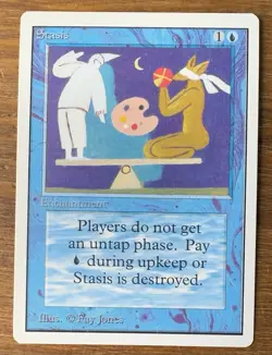 Vintage Magic The Gathering: STASIS Unlimited 2nd Edition MTG Card LP Excellent - Image 1