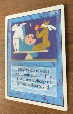 Vintage Magic The Gathering: STASIS Unlimited 2nd Edition MTG Card LP Excellent - Image 3