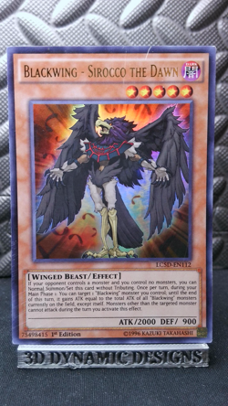 | Yugioh Blackwing - Sirocco the Dawn LC5D-EN112 1st Edition Ultra Rare HP 🔥 | - Image 1