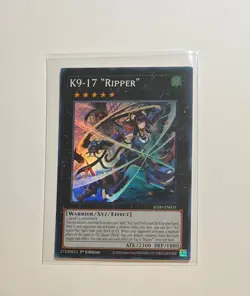 Yu-Gi-Oh! K9-17 "Ripper" #JUSH-EN035 Super Rare 1st Edition (NM) + Bonus - Image 1