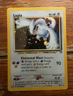 2000 Lugia 9/111 - Neo Genesis Unlimited Holo Rare - Pokemon TCG - LP - Image 1