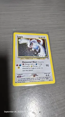 Pokemon Neo Genesis Lugia 9/111 Unlimited Holo Rare Card NM/LP Condition - Image 1