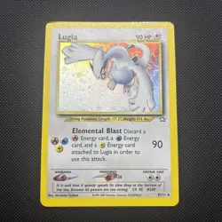 Pokemon Neo Genesis WOTC MP Card Lugia 9/111 Holo Rare - Image 1