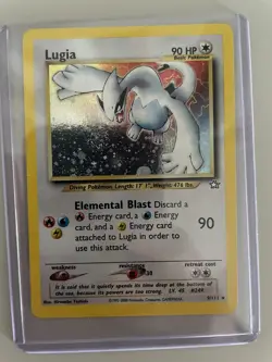 Pokemon TCG Lugia Neo Genesis 9/111 Holo Unlimited Holo Rare, Near Mint - Image 1