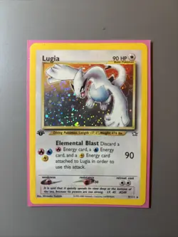 Pokemon TCG Lugia Neo Genesis Holo Card 9/111 Unlimited Rare, First Edition - Image 1