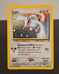 Pokemon TCG Lugia Neo Genesis Holo Card 9/111 Unlimited Rare - Image 1
