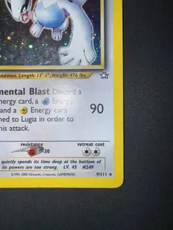Pokemon TCG Lugia Neo Genesis Holo Card 9/111 Unlimited Rare - Image 4