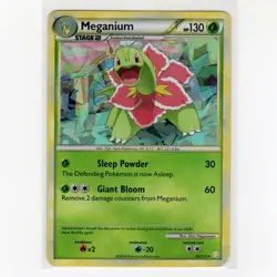 Pokemon TCG Meganium 026/123 HGSS Deck Exclusives Cracked Ice Holo Card EN-MP - Image 1