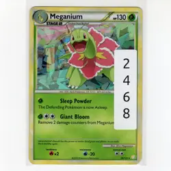 Pokemon TCG Meganium 026/123 HGSS Deck Exclusives Cracked Ice Holo Card EN-MP - Image 3