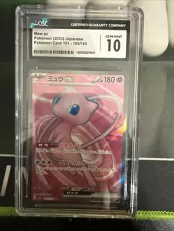 CGC 10 Mew ex 2023 Japanese 151 195/165 Super Rare Pokemon Card - Image 1
