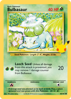 Bulbasaur (44/102) (Jumbo Card) First Partner Pack​ - Near Mint Pokemon TCG - Image 1