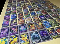 Pokemon Massive SWSH Era 100 Card V Lot All Cards NM Charizard Pikachu Lugia - Image 1