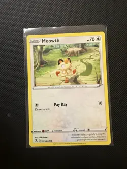 Meowth 199/264 Fusion Strike Pokemon Card 2021 Common NM - Image 1