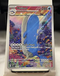 Pokemon Wailord Full Art Illustration Rare 162/159 Journey Together NM Condition - Image 1