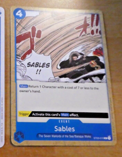 ONE PIECE PROMO ENGLISH CARD GAME CARTE SABLES ST03-015 ANGLAIS MINT - Image 1