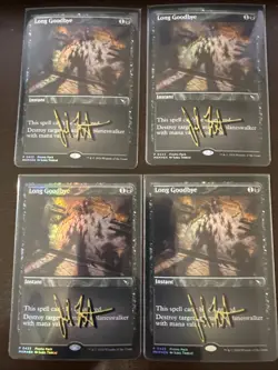 Playset - Signed By Artist: MTG Long Goodbye Foil Promo Pack x4 Cards - Image 1