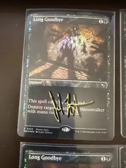 Playset - Signed By Artist: MTG Long Goodbye Foil Promo Pack x4 Cards - Image 2