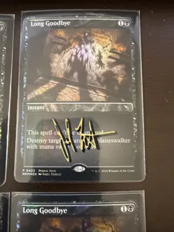 Playset - Signed By Artist: MTG Long Goodbye Foil Promo Pack x4 Cards - Image 3