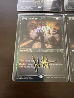 Playset - Signed By Artist: MTG Long Goodbye Foil Promo Pack x4 Cards - Image 4