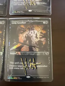 Playset - Signed By Artist: MTG Long Goodbye Foil Promo Pack x4 Cards - Image 5