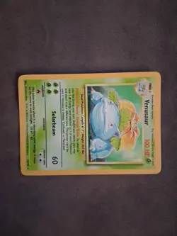 Pokemon TCG Venusaur Base Set Holo Unlimited Rare Card 15/102 NM Condition - Image 2