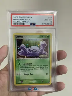 Pokemon Grimer EX Legend Maker Reverse Holo #54 PSA 10 Gem Mint - Image 1
