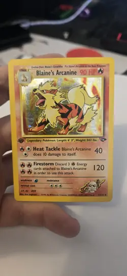 2000 Pokemon TCG Gym Challenge 1st Edition Holo Blaine's Arcanine - NM - Image 1