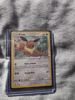 Pokemon Eevee Holo Black Star Promo TCG SM184 Damaged - Image 1