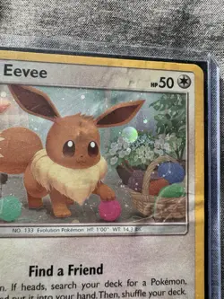 Pokemon Eevee Holo Black Star Promo TCG SM184 Damaged - Image 2