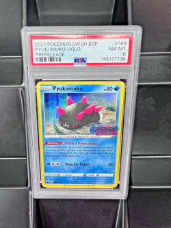 2021 Pyukumuku Holo #169 Promo Fusion Strike Prerelease Pokemon TCG SWSH PSA 8 - Image 1