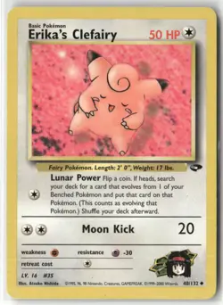 Pokemon Erika's Clefairy 040/132 Unlimited Gym Challenge Uncommon - Image 1
