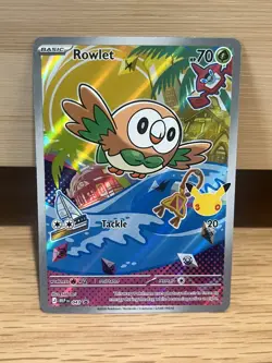 Rowlet 043 First Partners Promo Illustration Rare 30th Anniversary Pokemon TCG - Image 1