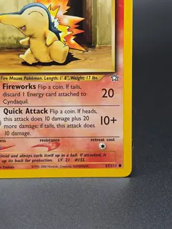 CYNDAQUIL 57/111 COMMON NEO GENESIS POKEMON NM - Image 4