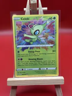 Pokemon TCG Celebi 009/185 Vivid Voltage Amazing Rare Card Rainbow Holo (NM) - Image 1