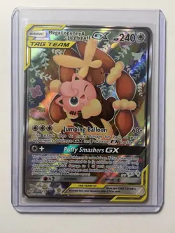 Mega Lopunny & Jigglypuff GX Alternate Full Art Holo Card 226/236 Pokemon TCG - Image 1