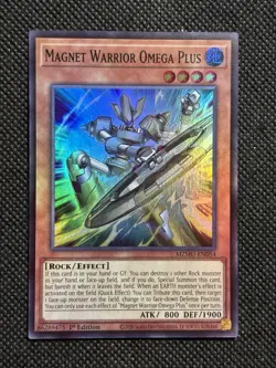YuGiOh! - Magnet Warrior Omega Plus MZMU-EN054 Super Rare 1st Edition Near Mint - Image 1
