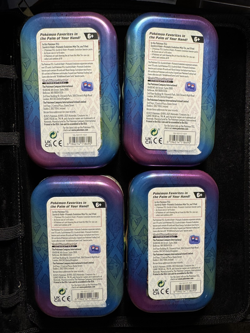 Pokemon- Prismatic Evolutions *EMPTY* Mini Tins, Set of 4 with Cards and Coin! - Image 3