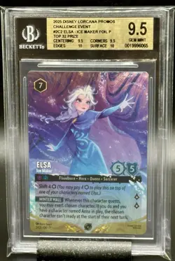 Disney Lorcana Challenge Event Top 32 Elsa Ice Maker Foil Promo 2/C2 BGS 9.5 - Image 1