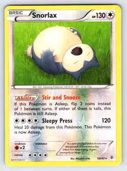 Snorlax 58/83 2016 Generations 20th Anniversary Pokemon Card TCG Reverse Holo Lp - Image 1