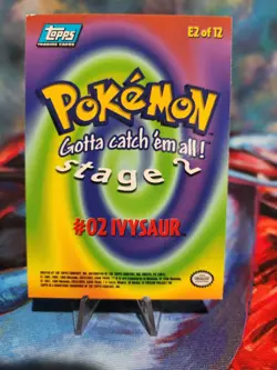 IVYSAUR #02 Pokemon Card TCG Topps TV Animation Edition E2 of 12 - Image 2