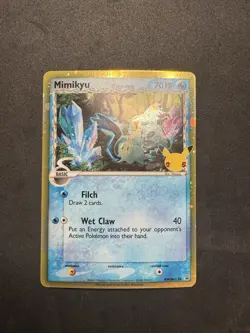Pokemon TCG Mimikyu SWSH136 Holo Rare Promo Card Celebrations 25th Collection - Image 1