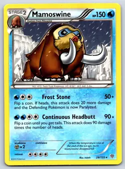 Mamoswine - BW Plasma Storm 28/135 Rare Pokemon Card NM - Image 1