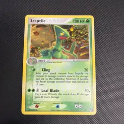 Sceptile 4/17 Holo Rare POP Series 1 LP Pokemon Card, NICE SWIRL - Image 1