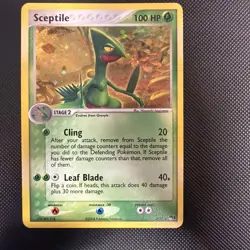 Sceptile 4/17 Holo Rare POP Series 1 LP Pokemon Card, NICE SWIRL - Image 2