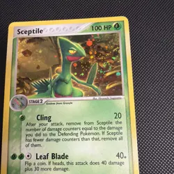 Sceptile 4/17 Holo Rare POP Series 1 LP Pokemon Card, NICE SWIRL - Image 3