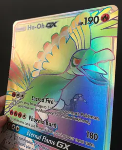 Ho-oh GX JUMBO SM80 PROMO Oversized Pokemon Card Shiny ULTRA RARE HOLO Exc - Image 4