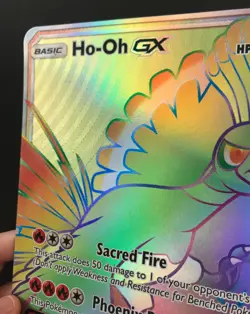 Ho-oh GX JUMBO SM80 PROMO Oversized Pokemon Card Shiny ULTRA RARE HOLO Exc - Image 5