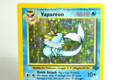 Pokemon card TCG Vaporeon 12/64 Holo Rare Jungle Vintage 1999 English MP - Image 2