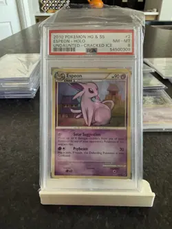 Espeon Cracked Ice Holo HGSS Undaunted Rare Pokemon Card 2/90 - Image 1