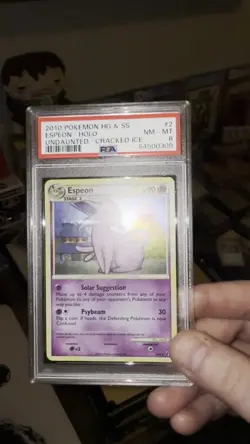Espeon Cracked Ice Holo HGSS Undaunted Rare Pokemon Card 2/90 - Image 2